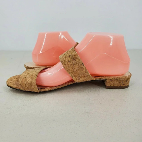 Lulu's Women's Decker Cork Slide‎ Peep Toe Sandals Size 10 - Picture 6 of 12